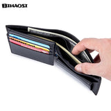 Rfid Anti-theft Men's Wallet Wristlet Leather Purse Cash Wallet