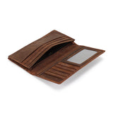 Woven Leather Clutch Bag Long Wallet