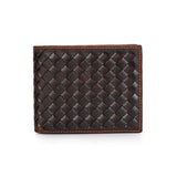 Woven Leather Clutch Bag Long Wallet