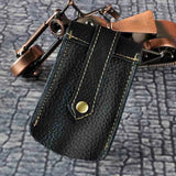 Men's Leather Car Remote Control Case with Key Ring