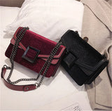 Leather Messenger Bag Chain Shoulder Bags Shoulder Bags