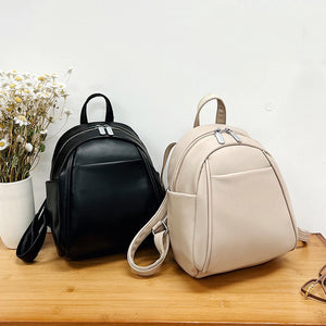 Small Leather Mini Backpack Women Bags Purse Girl Mochila
