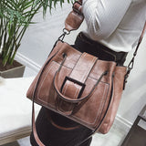 Korea Ladies PU Shoulder Bag Tote Female Crossbody Messenger