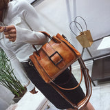 Korea Ladies PU Shoulder Bag Tote Female Crossbody Messenger