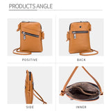 Leather Mobile Phone Bag Soft Leather Shoulder Messenger
