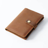 Vintage Leather Passport Holder for Men, Business Travel Wallet