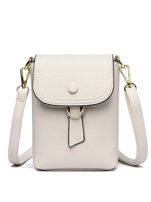 Leather Phone Bag Ladies Crossbody Purse Anti-theft Money Pocket