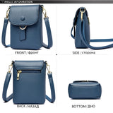 Leather Phone Bag Ladies Crossbody Purse Anti-theft Money Pocket