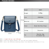 Leather Phone Bag Ladies Crossbody Purse Anti-theft Money Pocket