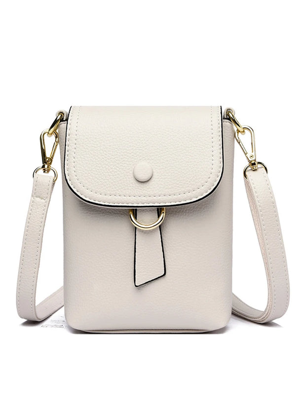 Leather Phone Bag Ladies Crossbody Purse Anti-theft Money Pocket