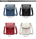 Leather Phone Bag Ladies Crossbody Purse Anti-theft Money Pocket