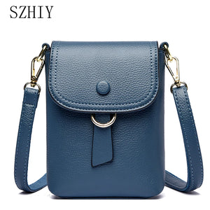 Leather Phone Bag Ladies Crossbody Purse Anti-theft Money Pocket