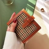 Women's Retro Short Wallet Small Ultra-thin Real Leather Bag