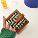 Women's Retro Short Wallet Small Ultra-thin Real Leather Bag
