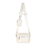 Leather Shoulder Bags Hand Crossbody Bags Soft Square Zipper with Small Purse
