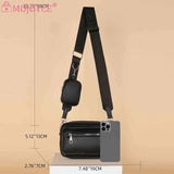 Leather Shoulder Tote Bag Hand Crossbody Bag Soft Square Zipper