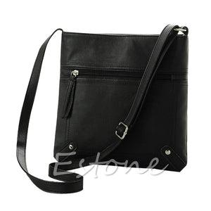 Leather Sling Shoulder Bag Messenger Pack Crossbody Bag Handbag for Women Girls