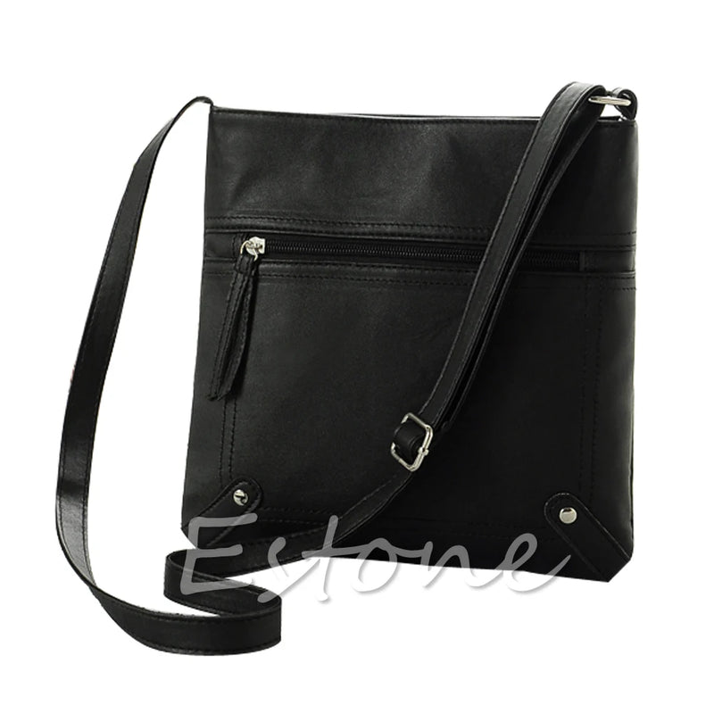 Leather Sling Shoulder Bag Messenger Pack Crossbody Bag Handbag for Women Girls