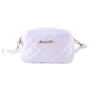 Lingge Embroidery Small Messenger Bag - Chain Ladies Crossbody Bag