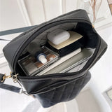 Lingge Embroidery Small Messenger Bag - Chain Ladies Crossbody Bag