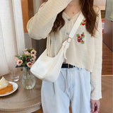 Leather Armpit Women's Handbags Retro Shoulder Messenger Bag