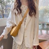 Leather Armpit Women's Handbags Retro Shoulder Messenger Bag