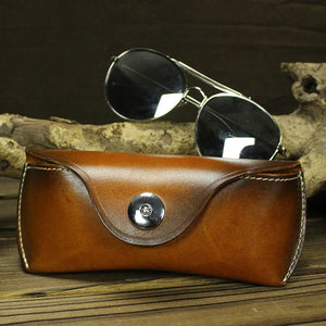 Full Grain Leather Sunglass Case for Men and Women