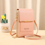 Leather Touch Screen Cell Phone Bag Women Pouch Wallets