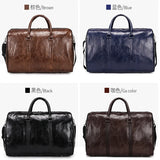 Large Duffle Leather Travel Bag Fitness Men Shoulder Bag Zipper Pu