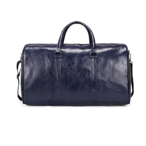 Large Duffle Bag Zipper Pu Leather Travel Bag Men