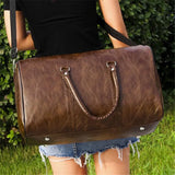 Large Duffle Independent Big Fitness Bag Men Zipper Pu