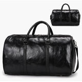 Large Duffle Leather Travel Bag Fitness Gym Shoulder Handbag Men Zipper Pu