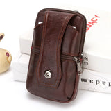 Leather Waist Bag Large Capacity Brown Shoulder Bags