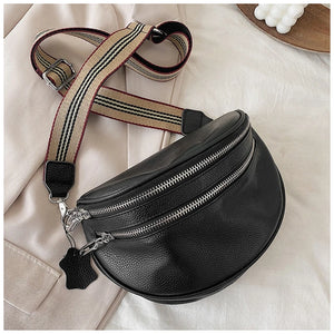 Leather Waist Packs Handbags Cowhide Multi-Purpose Chest Bag