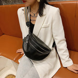 Leather Waist Packs Handbags Cowhide Multi-Purpose Chest Bag