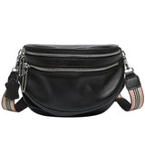 Leather Waist Packs Handbags Cowhide Multi-Purpose Chest Bag