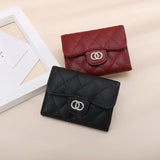 Real Cowhide Leather Wallet Key Holder Mini Purse for Women