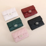 Real Cowhide Leather Wallet Key Holder Mini Purse for Women