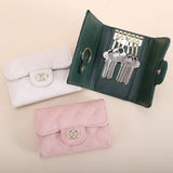Real Cowhide Leather Wallet Key Holder Mini Purse for Women