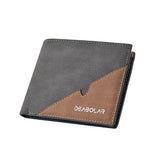 Short Slim Leather Men's Wallet Retro Style