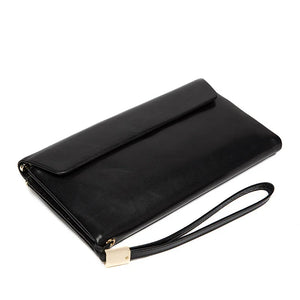 Neutral Style Sheepskin Wallet Leather Wallet