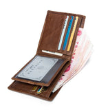 Men's Leather Wallet Multi-Card Bit 2 Fold Wallet