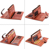 Fashionable Real Cow Leather Long Wallet Purse Clutch Purse Soft Wallets