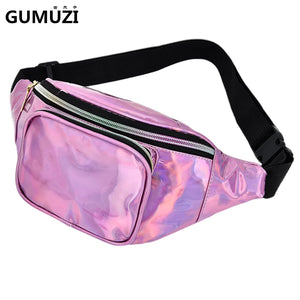 Leather Women Waist Packs Belt Shoulder Bags Multifunction Hiking Bag
