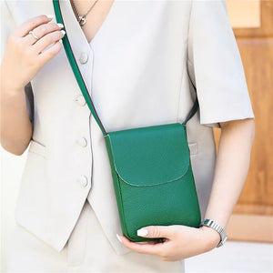 Leather Women's Casual Phone Bag Ladies Messenger