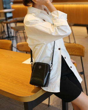Leather Women's Mobile Phone Bag Shoulder Messenger Purse