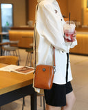 Leather Women's Mobile Phone Bag Shoulder Messenger Purse