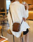 Leather Women's Mobile Phone Bag Shoulder Messenger Purse