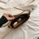 Half Moon Leather Women's Shoulder Bag Casual Totes