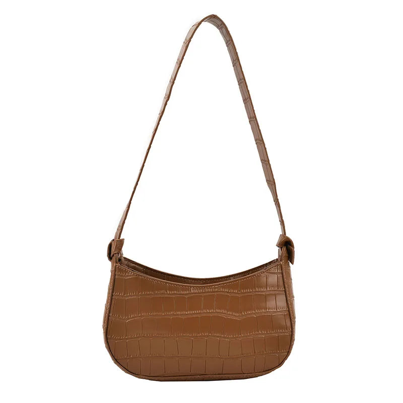 Half Moon Leather Women's Shoulder Bag Casual Totes